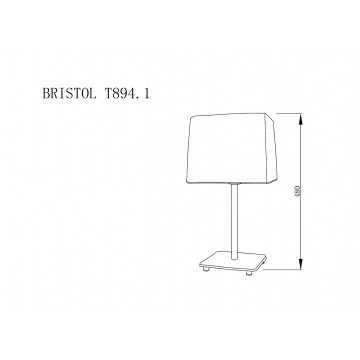 Схема с размерами Lucia Tucci BRISTOL T894.1