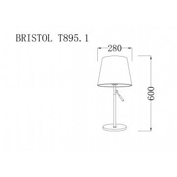 Схема с размерами Lucia Tucci BRISTOL T895.1