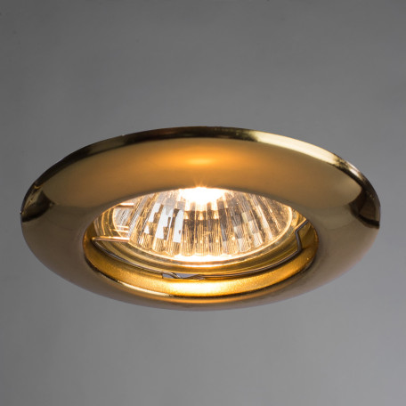 Встраиваемый светильник Arte Lamp Instyle Praktisch A1203PL-1GO, 1xGU10x50W, золото, металл - миниатюра 2