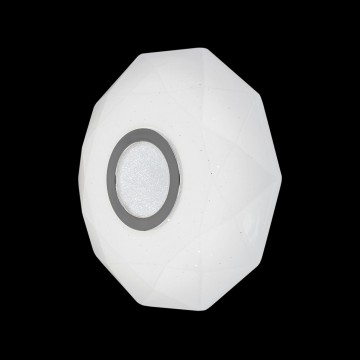 Потолочный светодиодный светильник Citilux Диамант CL71310, IP44, LED 12W 3000K 800lm, белый, хром, пластик - фото 2