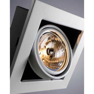 Встраиваемый светильник Arte Lamp Instyle Cardani Medio A5930PL-1WH, 1xG53AR111x50W, черный, белый, металл - миниатюра 3