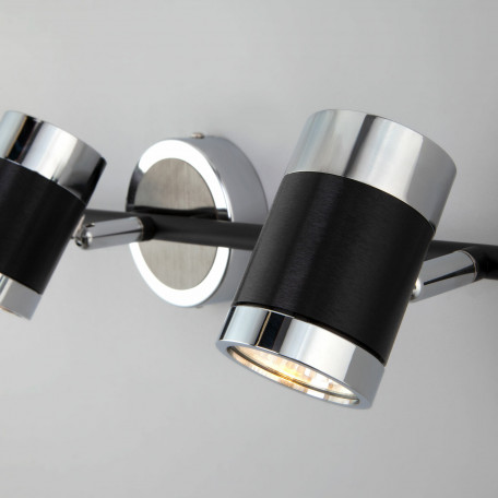 Настенный светильник с регулировкой направления света Eurosvet Prime 20058/3 черный (a058085), 3xGU10x50W - миниатюра 5