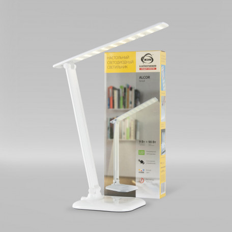 Настольная светодиодная лампа Eurosvet Alcor белый (TL90200) (a055553), LED 9W 4200K 600lm CRI>80 - миниатюра 3