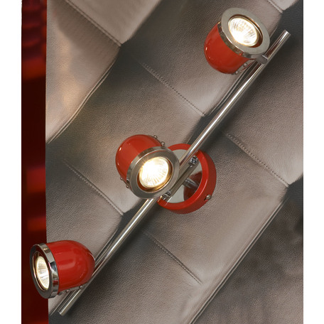Потолочный светильник Lussole Loft Tivoli LSN-3101-03, IP21, 3xGU10x50W, красный, металл - миниатюра 1
