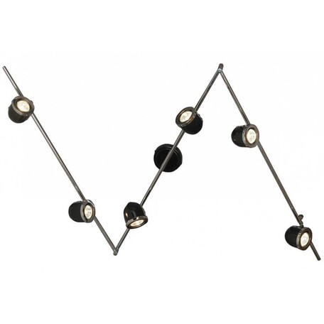 Потолочный светильник с регулировкой направления света Lussole Loft Tivoli LSN-3129-06, IP21, 6xGU10x50W, черный, хром, металл