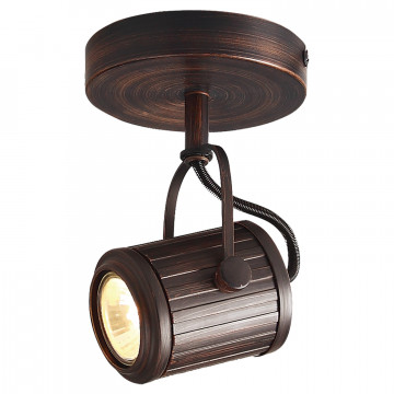 Потолочный светильник с регулировкой направления света Lussole Loft Clifton LSP-9131, IP21, 1xGU10x50W