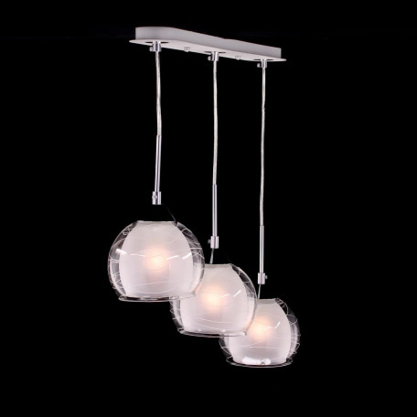 Подвесной светильник Citilux Буги CL157131, 3xE27x75W, белый, прозрачный, металл, стекло - миниатюра 3