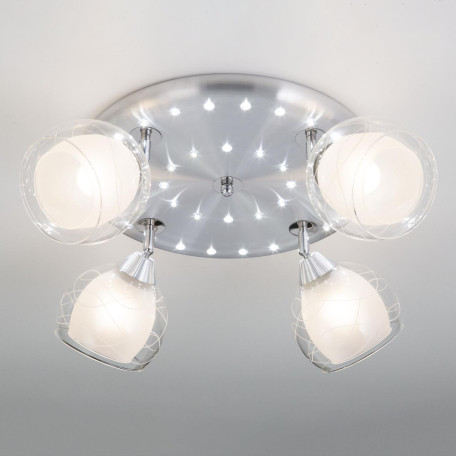 Потолочная люстра с регулировкой направления света Citilux Самба CL158142, 4xE27x75W + LED - миниатюра 7