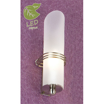 Настенный светильник Lussole Loft Selvino GRLSA-7711-01, IP21, 1xE14x6W, никель, белый, металл, стекло