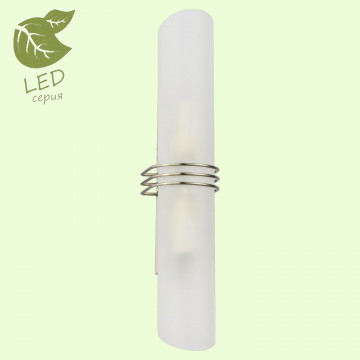 Настенный светильник Lussole Loft Selvino GRLSA-7711-02, IP21, 2xE14x6W, никель, белый, металл, стекло