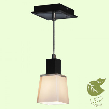 Подвесной светильник Lussole Loft Lente GRLSC-2506-01, IP21, 1xE14x6W, черный, белый, металл, стекло