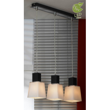 Подвесной светильник Lussole Loft Lente GRLSC-2506-03, IP21, 3xE14x6W, черный, белый, металл, стекло