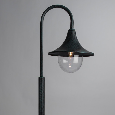 Уличный фонарь Arte Lamp Malaga A1086PA-1BG, IP44, 1xE27x75W, бирюзовый, прозрачный, металл, металл с пластиком - миниатюра 2