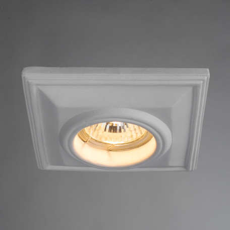 Встраиваемый светильник Arte Lamp Instyle Cratere A5304PL-1WH, 1xGU10x50W, белый, под покраску, гипс - миниатюра 2