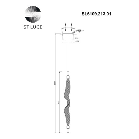 Схема с размерами ST Luce SL6109.213.01