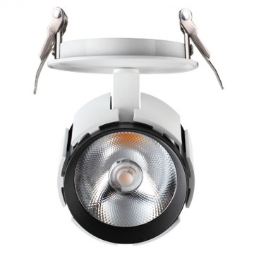 Встраиваемый светодиодный светильник с регулировкой направления света Novotech Spot Kulle 357536, LED 15W 3000K 1460lm, белый, белый с черным, металл - миниатюра 3