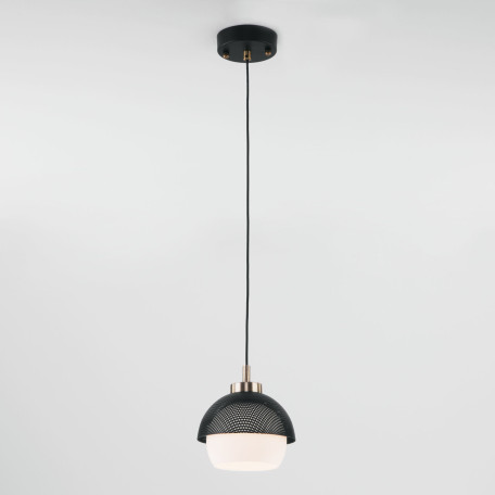 Подвесной светильник Eurosvet Nocciola 50106/1 античная бронза/черный (a044690), 1xE27x60W