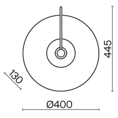 Схема с размерами Maytoni MOD305WL-01B