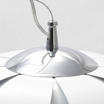 Подвесной светильник Lussole Loft Briosco LSP-9859, IP21, 1xE27x60W, хром, белый, металл - миниатюра 2