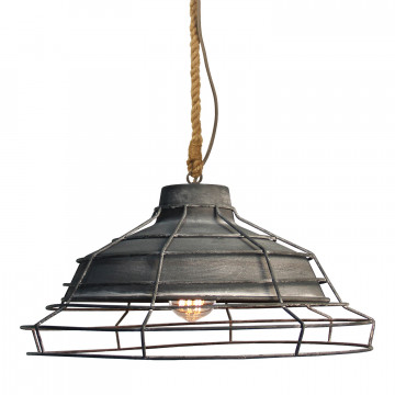 Подвесной светильник Lussole Loft Brentwood LSP-9878, IP21, 1xE27x60W, серый, металл