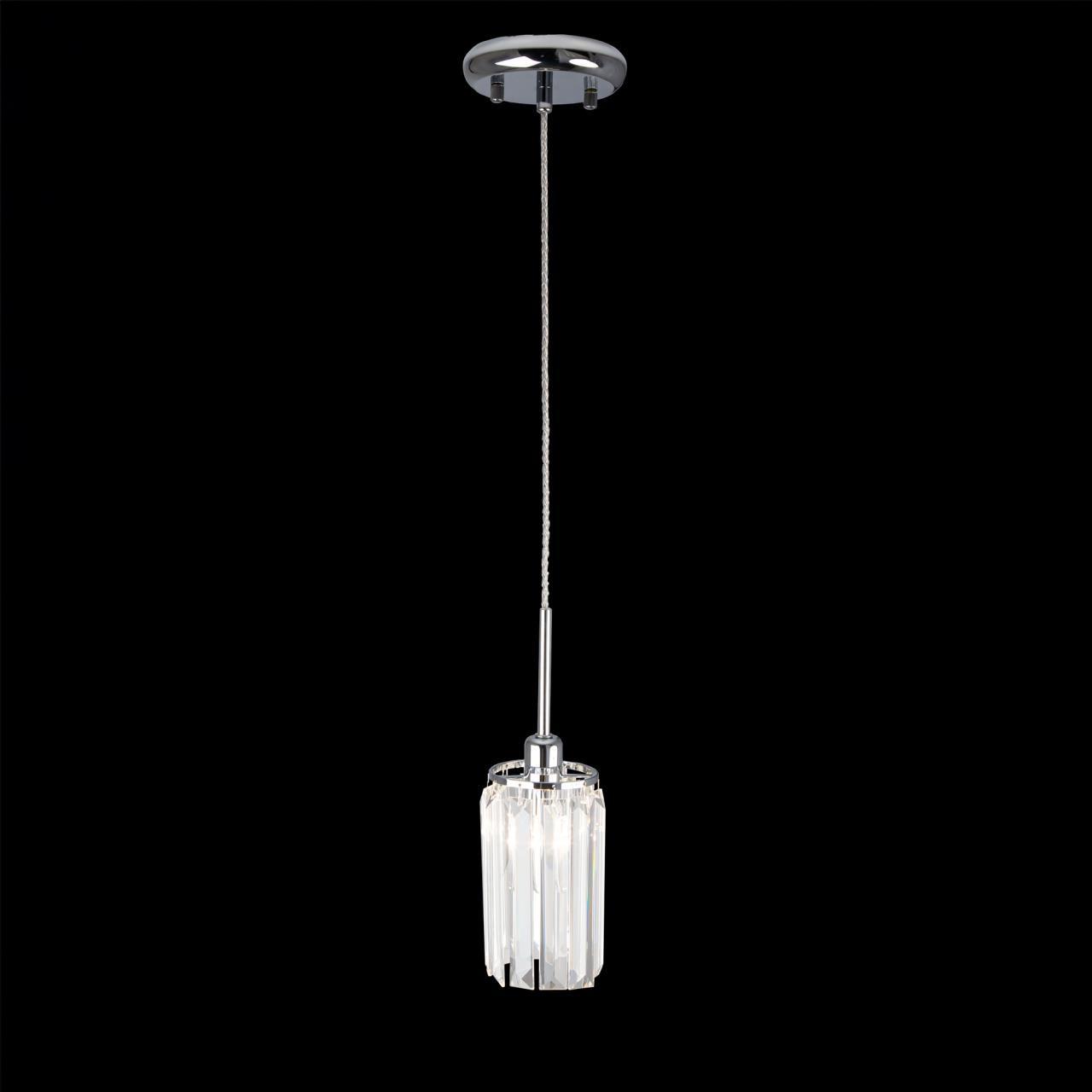 Подвесной светильник Citilux Синди CL330111, 1xE14x60W, хром, прозрачный, металл, хрусталь - фото 2