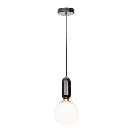 Подвесной светильник Loft It Parachilna 9973-A, 1xE27x40W, черный, белый, металл, стекло
