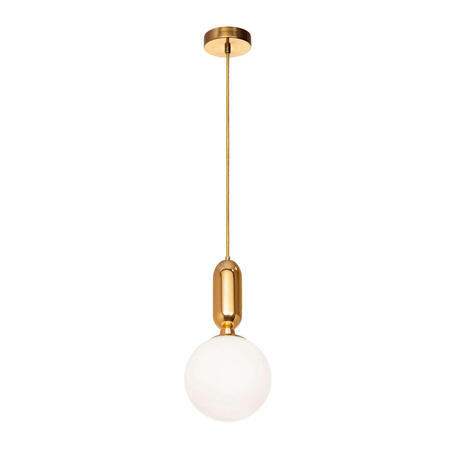 Подвесной светильник Loft It Parachilna 9974-A, 1xE27x40W, золото, белый, металл, стекло - миниатюра 1
