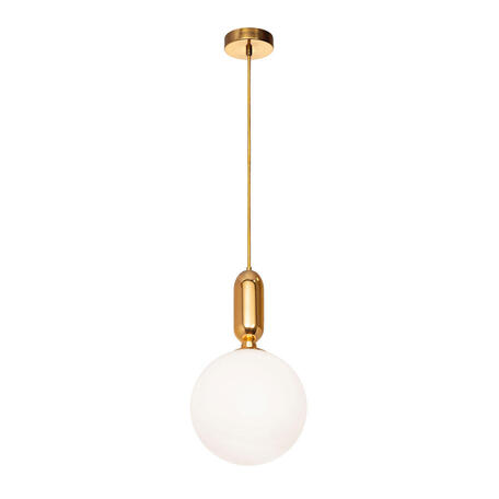 Подвесной светильник Loft It Parachilna 9974-B, 1xE27x40W, золото, белый, металл, стекло
