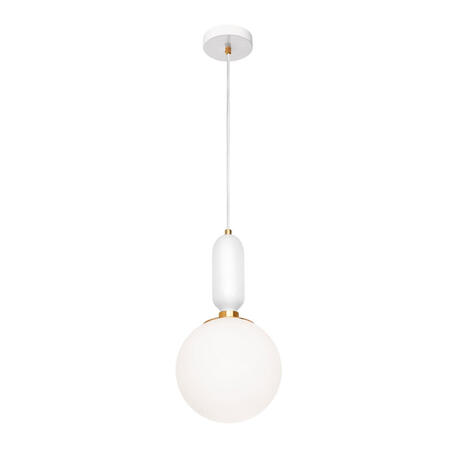 Подвесной светильник Loft It Parachilna 9975-B, 1xE27x40W, белый с золотом, белый, металл, стекло - миниатюра 1