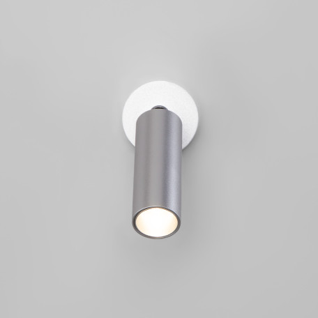 Настенный светодиодный светильник с регулировкой направления света Eurosvet Pin 20133/1 LED серебро (a058950), LED 3W 4200K 200lm CRI>80 - миниатюра 2
