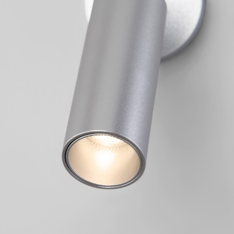 Настенный светодиодный светильник с регулировкой направления света Eurosvet Pin 20133/1 LED серебро (a058950), LED 3W 4200K 200lm CRI>80 - миниатюра 4