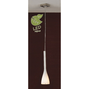 Подвесной светильник Lussole Loft Varmo GRLSN-0106-01, IP21, 1xE14x6W, никель, белый, металл, стекло