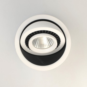 Потолочный светодиодный светильник De Markt Круз 637017001, LED 3W 3000K, белый, прозрачный, черный, металл, пластик