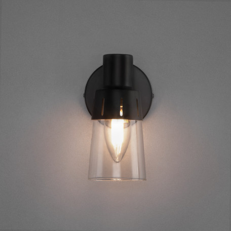 Настенный светильник с регулировкой направления света Eurosvet Potter 20081/1 черный (a043754), 1xE14x40W, черный, прозрачный, металл, стекло - миниатюра 2