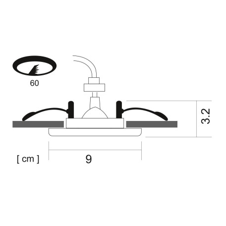Схема с размерами Arte Lamp A5221PL-1CC