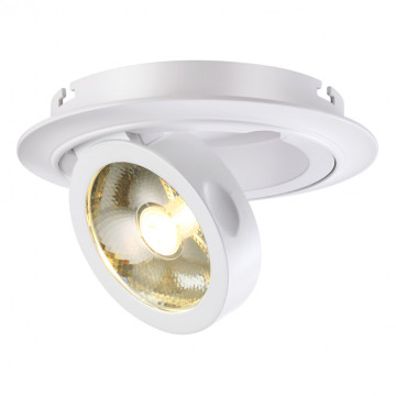 Встраиваемый светодиодный светильник с регулировкой направления света Novotech Spot Razzo 357705, IP33, LED 10W 3000K 1200lm, белый, металл