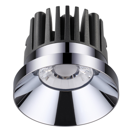 Встраиваемый светодиодный светильник Novotech Spot Metis 357589, IP44, LED 10W 3000K 800lm, хром, металл