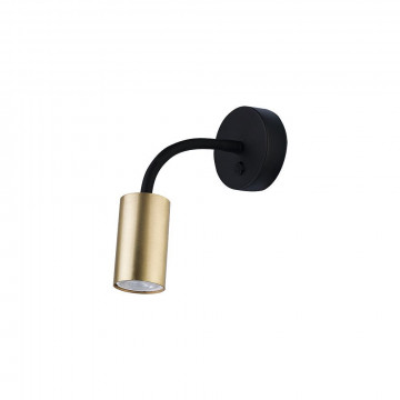 Настенный светильник Nowodvorski Eye Flex S 9067, 1xGU10x10W, черный, матовое золото, металл