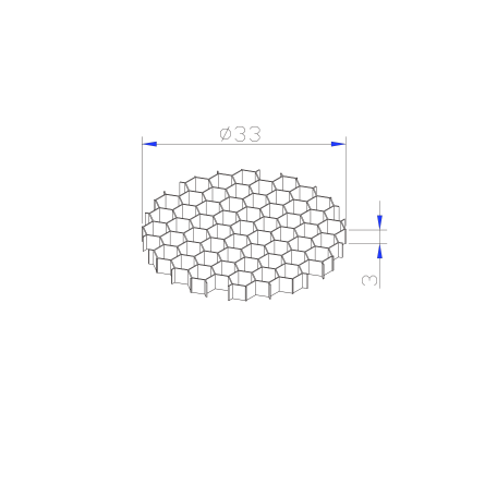 Схема с размерами Maytoni HoneyComb-D31