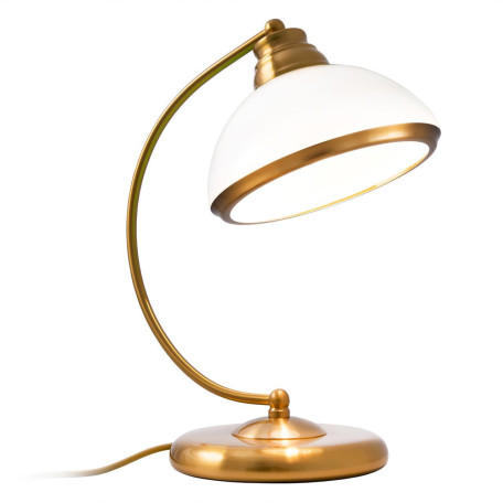 Настольная лампа Citilux Краков CL401813, 1xE27x75W, бронза, белый, металл, стекло