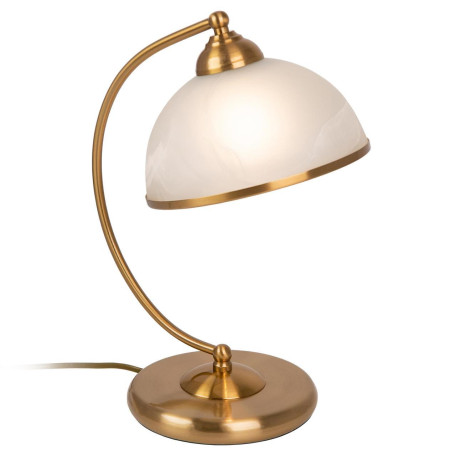 Настольная лампа Citilux Лугано CL403813, 1xE27x75W, бронза, белый, металл, стекло