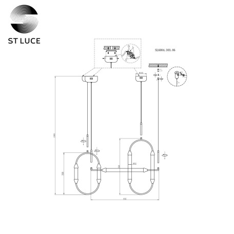 Схема с размерами ST Luce SL6004.303.06