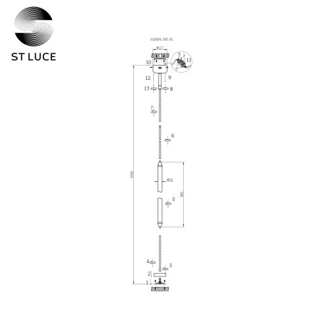 Схема с размерами ST Luce SL6004.305.01