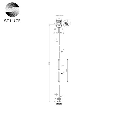 Схема с размерами ST Luce SL6004.315.01