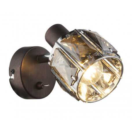 Настенный светильник с регулировкой направления света Globo Indiana 54357-1, 1xE14x40W, металл, стекло