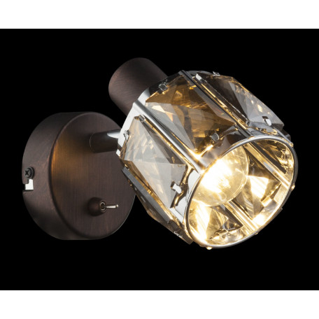 Настенный светильник с регулировкой направления света Globo Indiana 54357-1, 1xE14x40W, металл, стекло - миниатюра 2