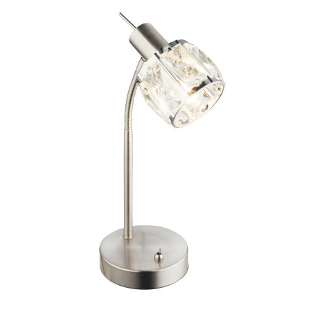 Настольная лампа Globo Kris 54356-1T, 1xE14x40W, металл, стекло
