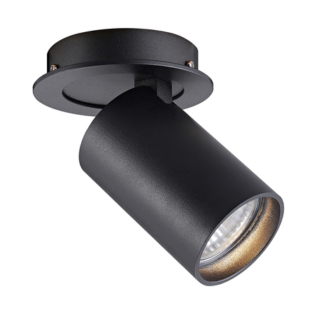 Встраиваемый светильник с регулировкой направления света Zumaline Tury ACGU10-149, 1xGU10x50W, черный, металл - миниатюра 1