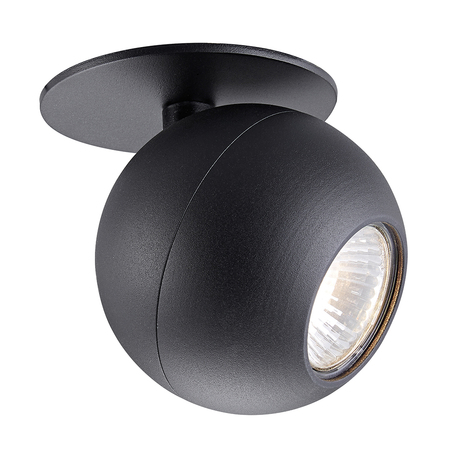Встраиваемый светильник с регулировкой направления света Zumaline Buell ACGU10-153, 1xGU10x50W, черный, металл