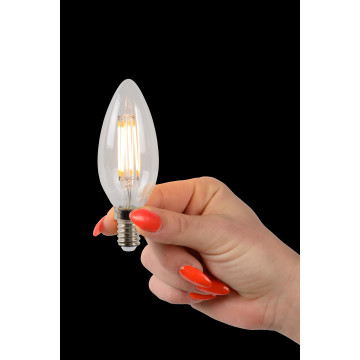 Филаментная светодиодная лампа Lucide 49023/14/60 свеча E14 4W, 2700K (теплый) CRI80 220V, диммируемая, гарантия 30 дней - миниатюра 3